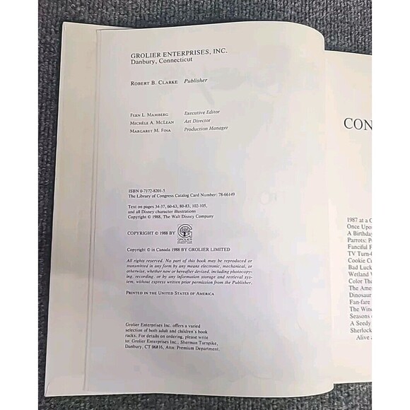 Vintage Disney's Wonderful World Of Knowledge 1988 Yearbook Hardcover 126 Pages - Picture 5 of 5